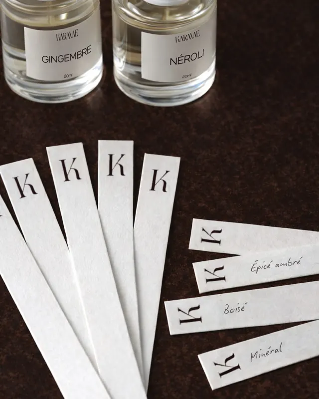 Karmae perfume brand identity carousel (slide 7)