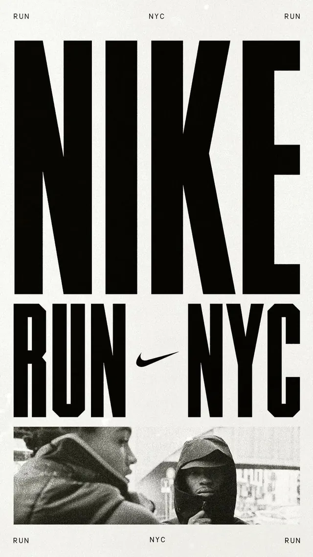 Nike Run NYC Typography Layout