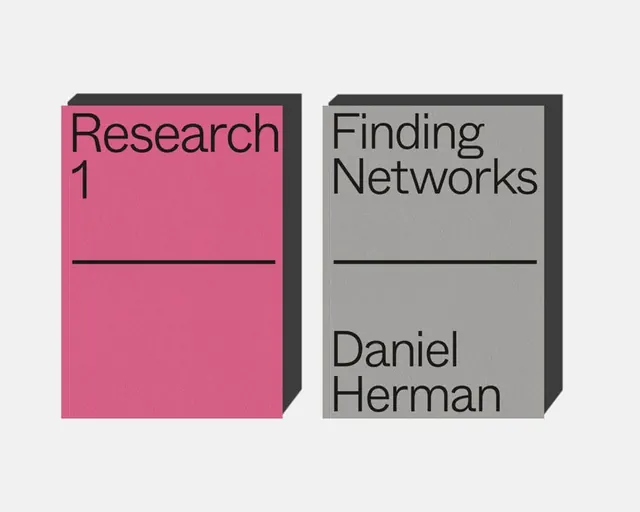 Research 1 Finding Networks Book Cover, minimal, swiss, high-contrast