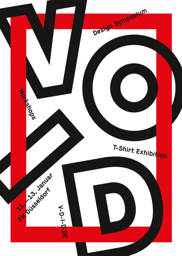 Bold editorial poster with overlapping letterforms, editorial, geometric, high-contrast