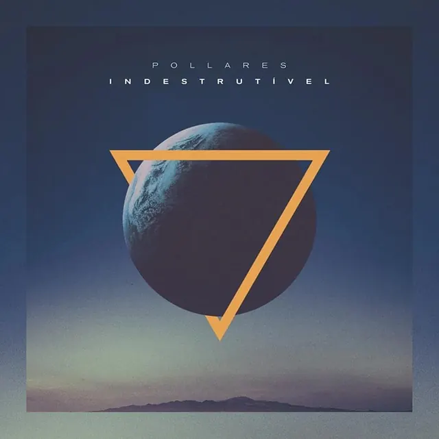 Album art with planet and geometric frame, editorial, geometric, cool
