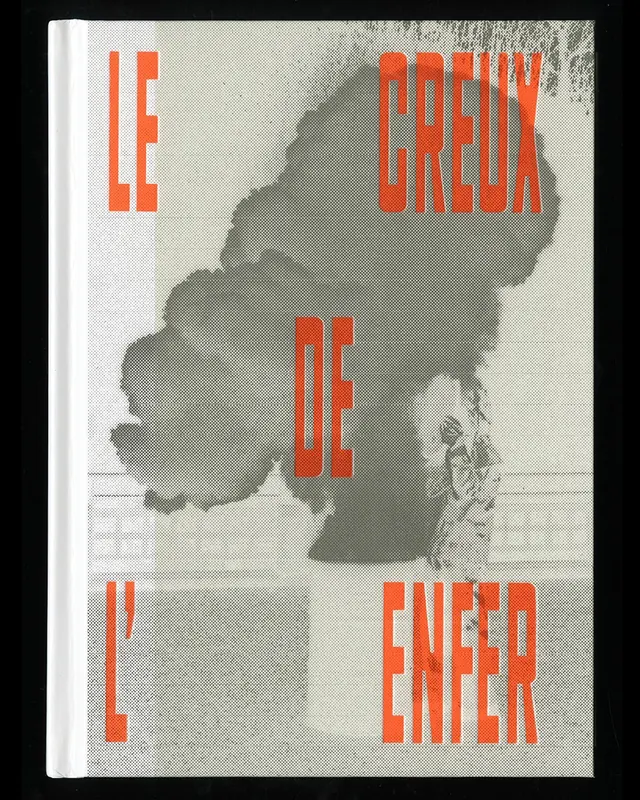 French book cover with bold red typography, editorial, minimalist, light
