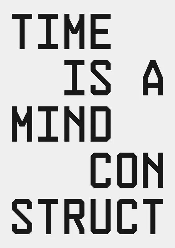 Typographic quote poster—monochrome stacked text, minimal, swiss, monochrome