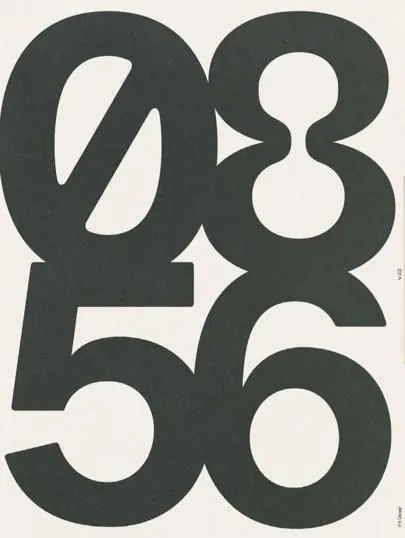 0856 bold numeral poster grid, swiss, minimal, light