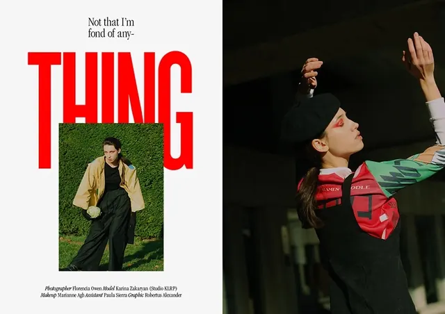 Editorial Typography and Photography Layout
