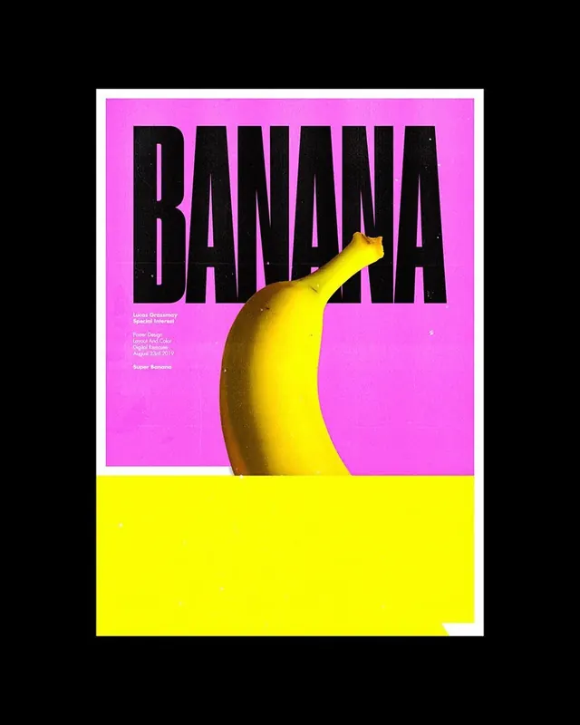 Banana Typography Poster