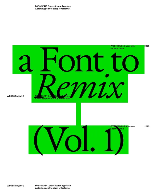a Font to Remix (Vol. 1)