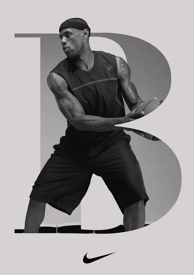 Nike Athlete Editorial Layout, minimal, monochrome, monochrome