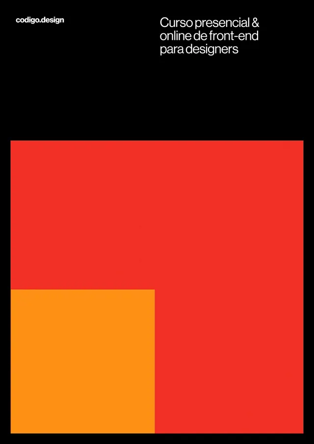Curso Presencial & Online Front-end, minimal, swiss, vibrant