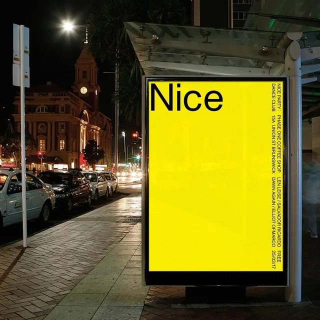 Yellow Billboard Advertisement, minimal, vibrant