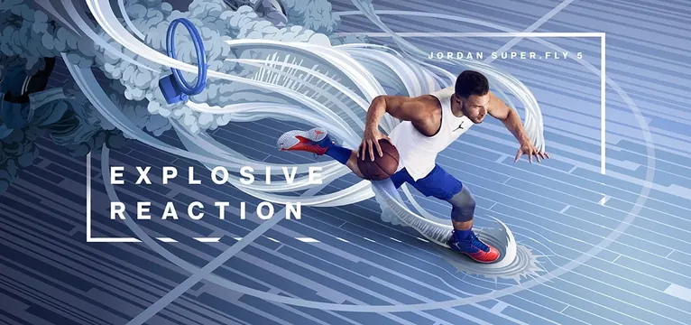 Explosive Reaction Sports Graphic, abstract, geometric, high-contrast