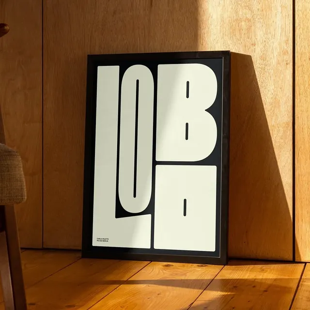 Typography Poster with Geometric Layout