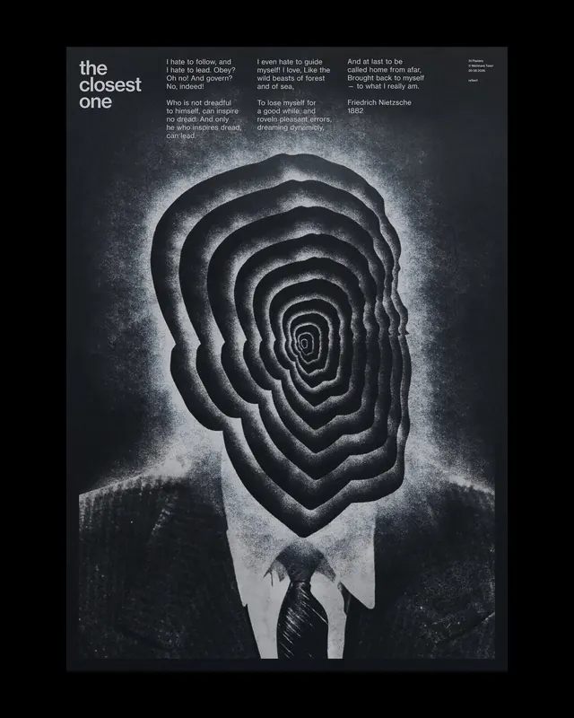 Reflect Poster, abstract, editorial, monochrome