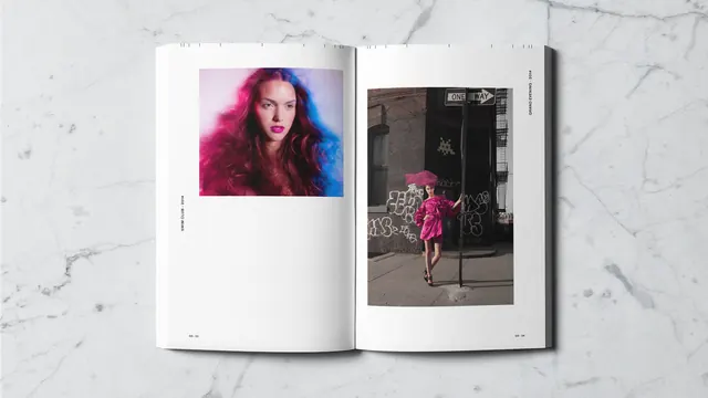 Editorial Spread with Portrait and Street Photography