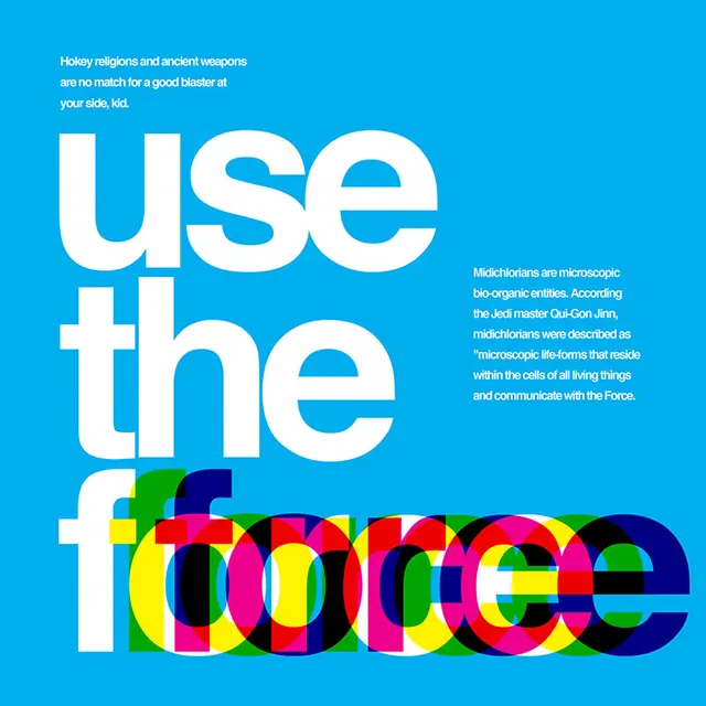 Use the Force Typography Poster