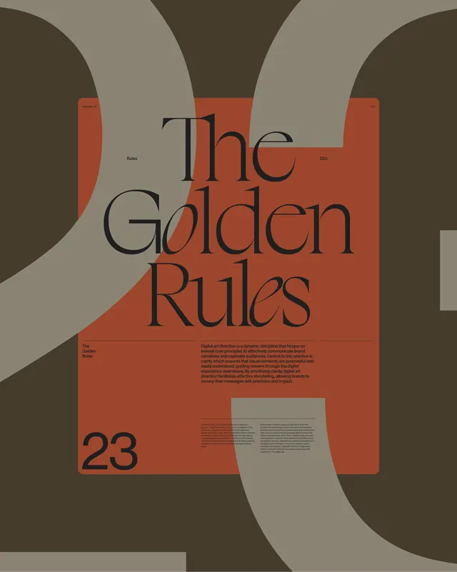The Golden Rules Editorial Layout