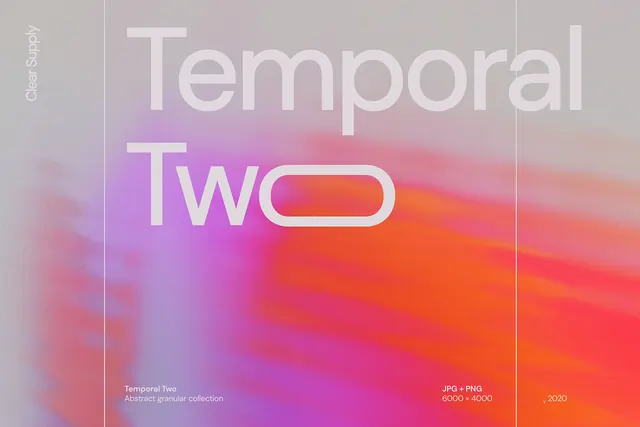 Gradient abstract poster for Temporal Two collection, gradient-heavy, abstract, vibrant