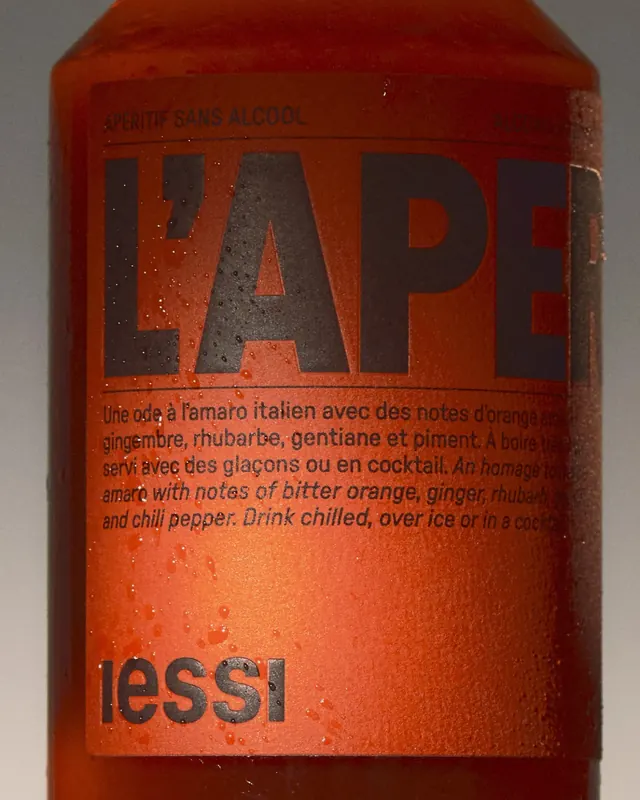 Lape aperitif label design, editorial, retro, warm