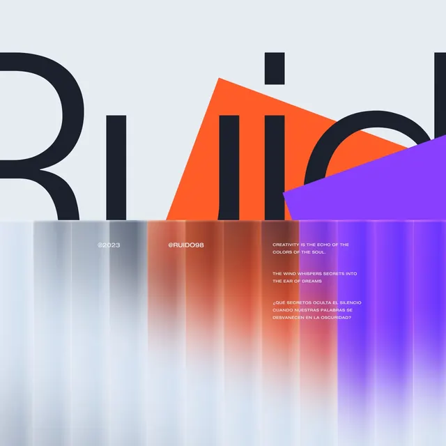 Multicolor gradient editorial composition, gradient-heavy, bold, vibrant