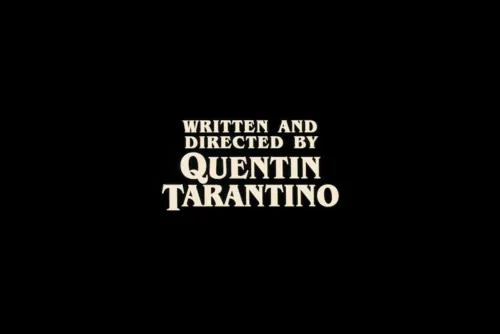 Tarantino film credit card, minimal, dark-mode, dark
