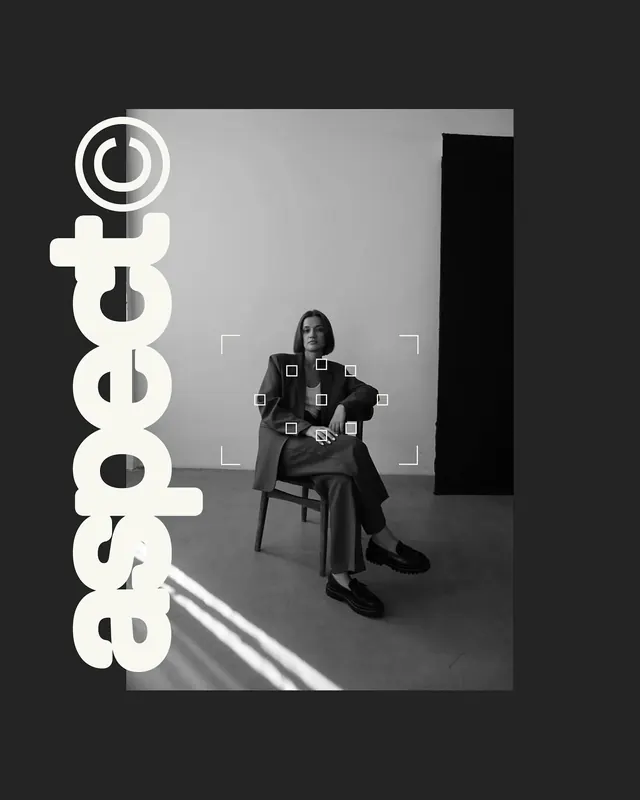 Magazine cover with bold white organic wordmark, editorial, monochrome, dark