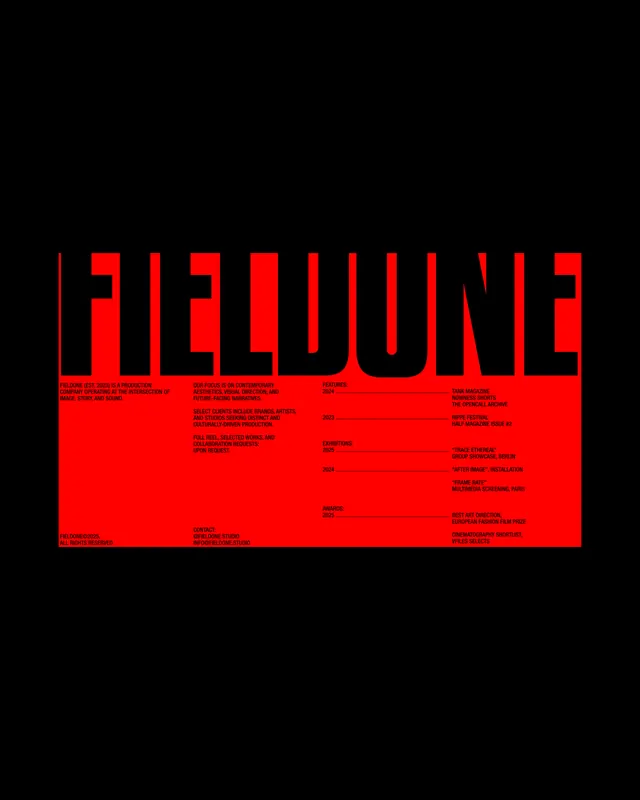 Neon red and black typographic poster, bold, technical, dark