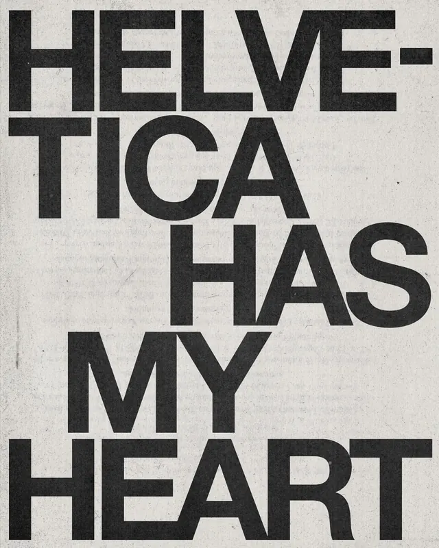 Helvetica quote typography poster, editorial, minimal, light