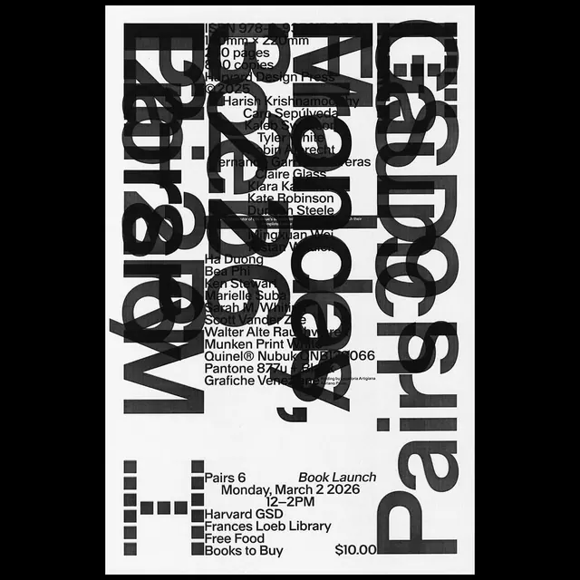 Bold typographic book launch poster, editorial, bold, monochrome