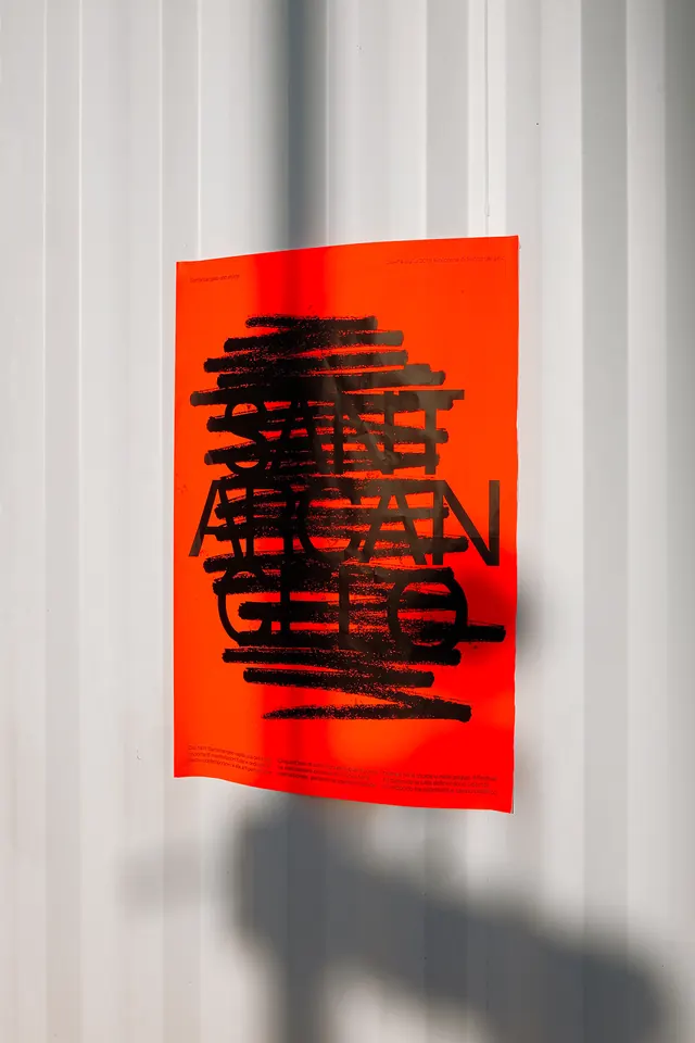 Bold Red Poster with Distressed Headline Typography, editorial, bold, vibrant