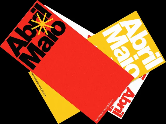 Bold geometric poster composition with rotated type and high-contrast color, bold, geometric, vibrant