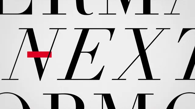 Typographic composition with red accent bar, editorial, minimal, light