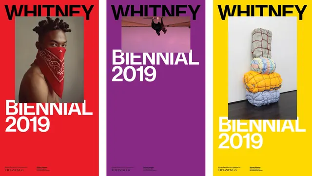 Whitney Biennial 2019 poster series, editorial, playful, vibrant