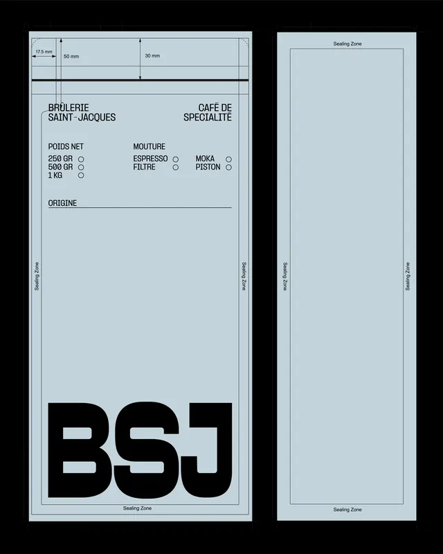 BSJ treats label filing document layout, minimal, swiss, light