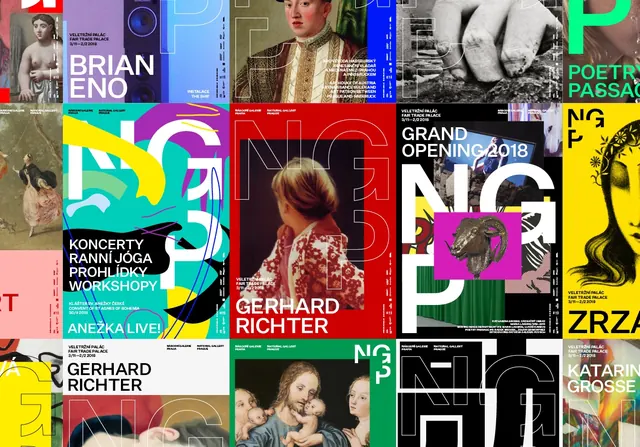 National Gallery Prague – Visual Identity, editorial, bold, warm