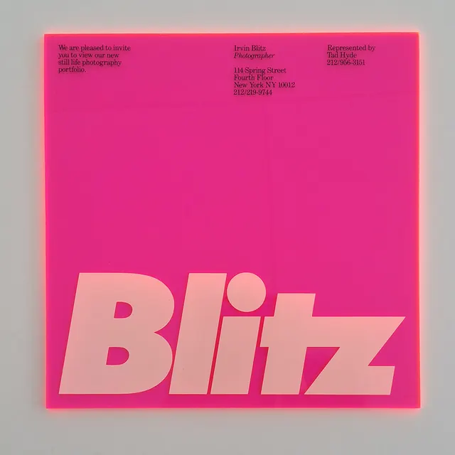 Neon pink portfolio cover with bold typography, bold, gradient-heavy, vibrant