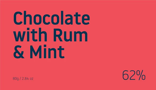 Chocolate with Rum & Mint Label