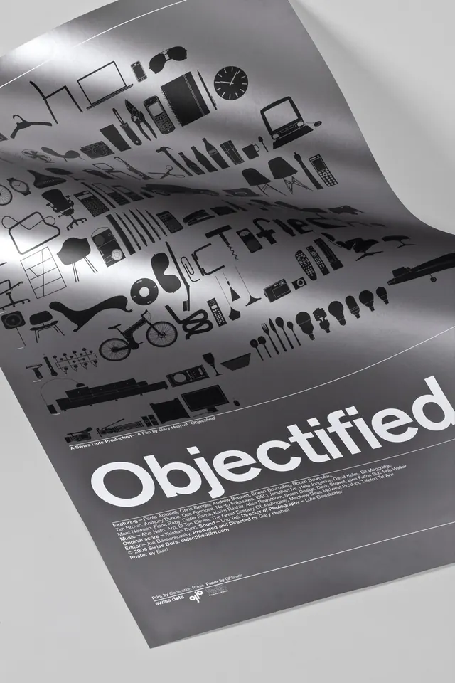 Objectified Magazine Cover, brutalist, maximalist, monochrome