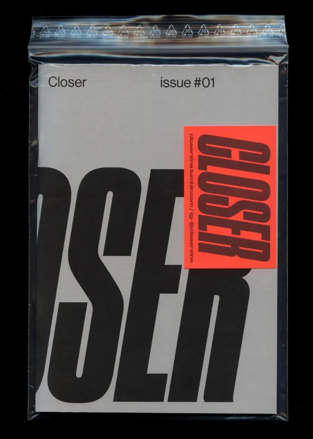 Closer Issue #01, brutalist, neo-brutalist, high-contrast