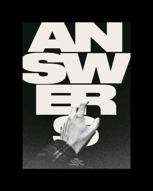 Answer Typography Poster