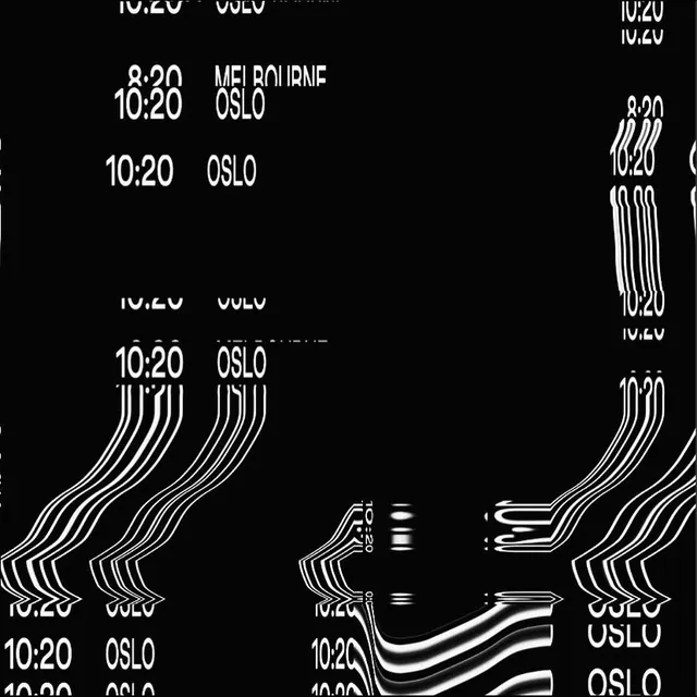 10:20 Oslo Typographic Poster, minimal, monochrome, dark