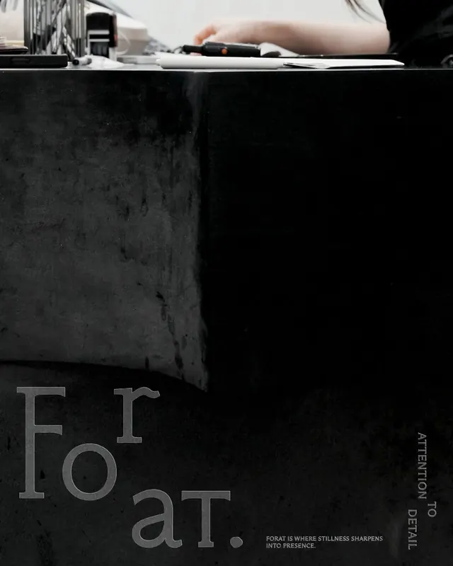 Editorial magazine spread with large typography, editorial, dark-mode, dark