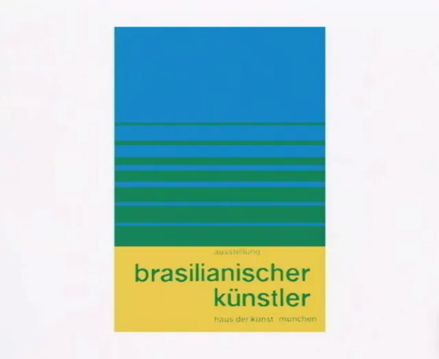Brasileianischer Künstler modernist poster, minimal, swiss, vibrant