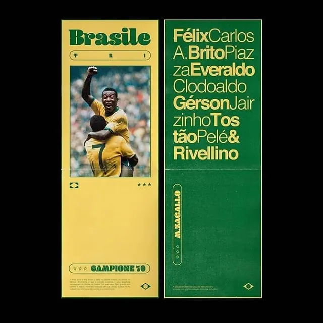 Brazil and Mexico football hero posters, editorial, retro, vibrant