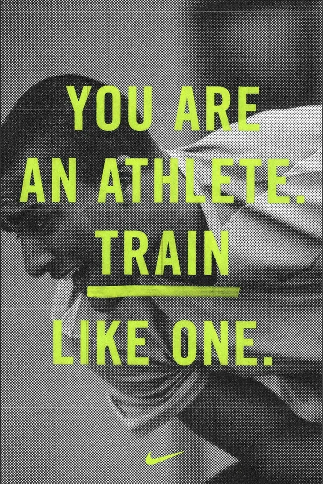 Nike athlete halftone poster, maximalist, photographic, dark
