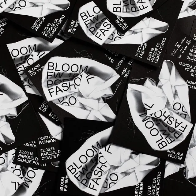 BLOOM FW fashion invite scatter, editorial, monochrome, monochrome