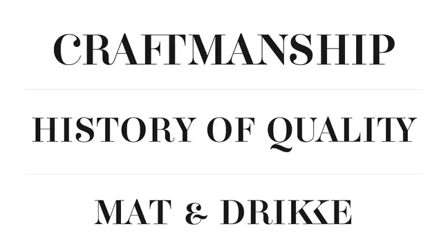 Craftmanship and quality serif typography poster, minimal, swiss, light