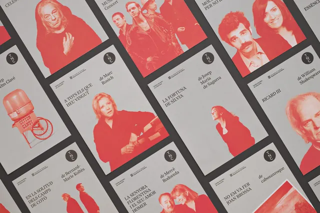 TNC theater season brochures flat lay, editorial, minimal, muted