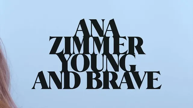 Serif typography overlay on gradient blue, display, editorial, cool