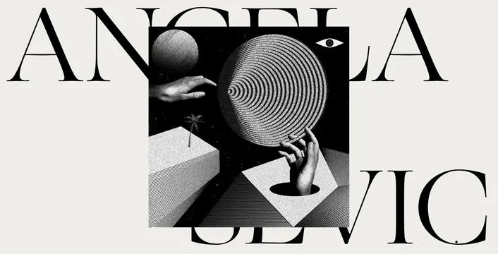 ANALOG magazine cover with surreal black and white collage and serif typography, editorial, surreal, monochromatic