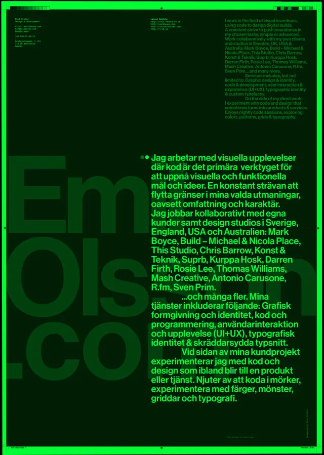 Typographic poster with geometric layout, swiss, geometric, dark